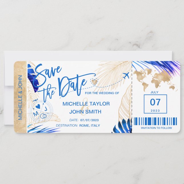 Carte de réservation Billet de boarding Carte du m (Devant)