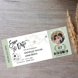 Carte de réservation Billet de boarding Simple Car