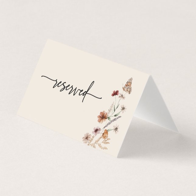 Carte de réservation Boho Mariage (Front)