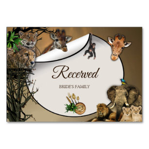 Carte de réservation de mariage en plein air Safar