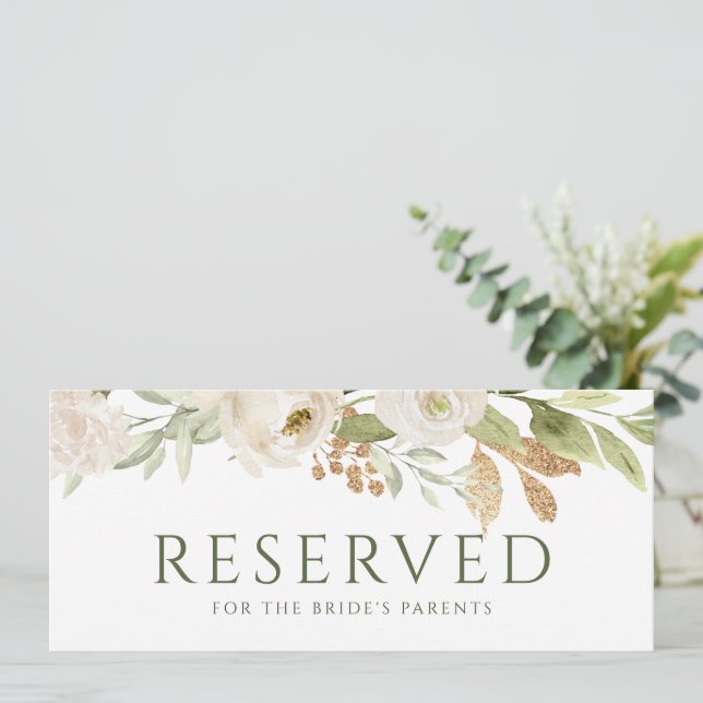 Carte de réservation suspendue pour mariage avec v (Debout devant)