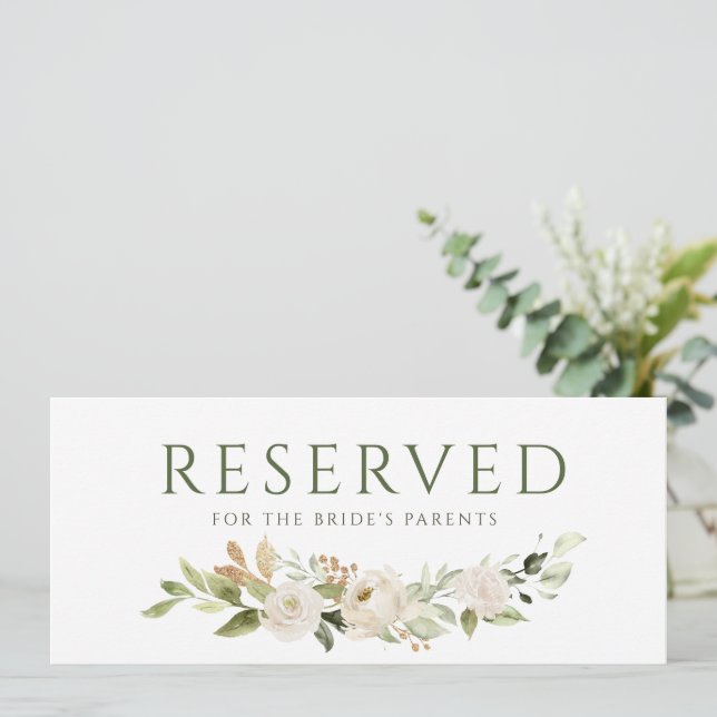 Carte de réservation suspendue pour mariage avec v (Debout devant)