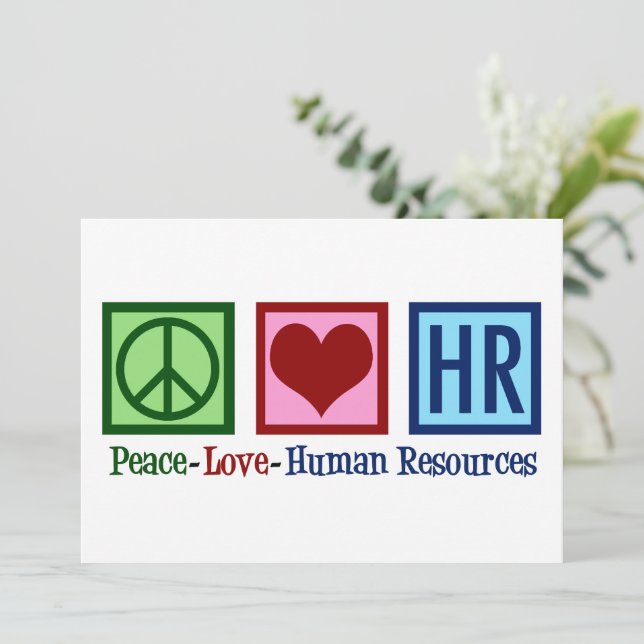 Carte de ressources humaines Peace Love HR (Debout devant)