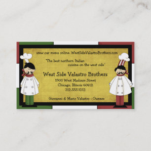 Carte de restauration de deux chefs