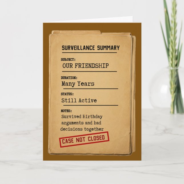 Carte de Résumé de Surveillance de l'Amitié – Affa (Devant)