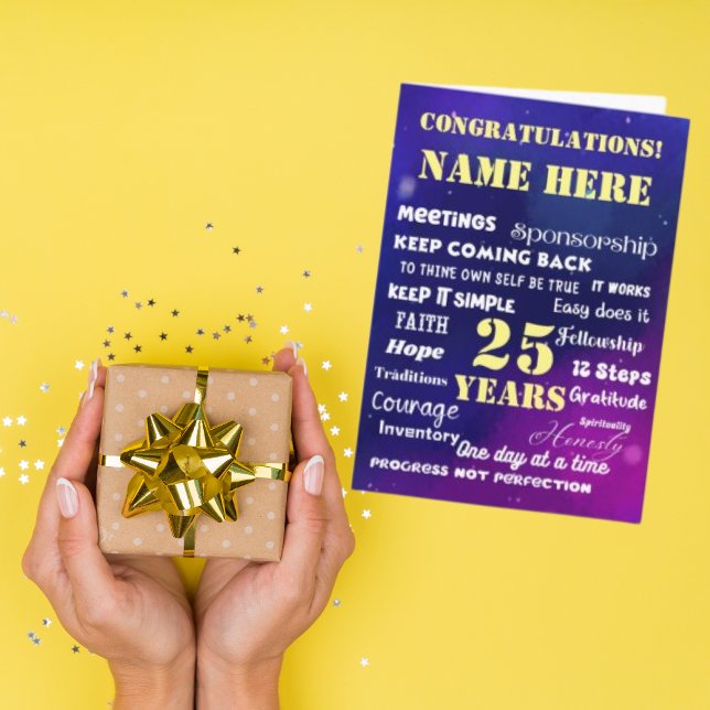 Carte de rétablissement en 12 étapes personnalisab (Créateur téléchargé)