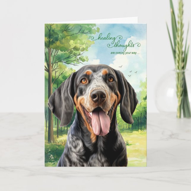 Carte de rétablissement pour chien Bluetick Coonho (Devant)