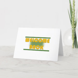 Carte de retour de bienvenue