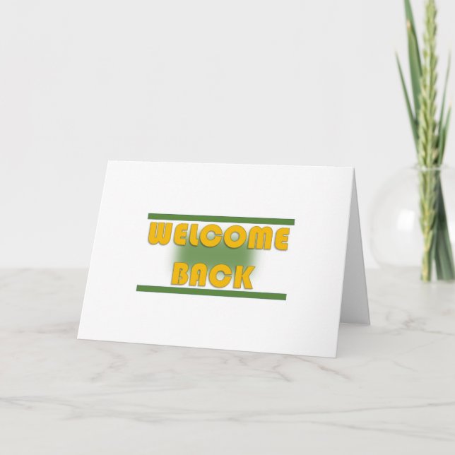 Carte de retour de bienvenue (Devant)