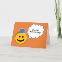 Carte de retour de bienvenue