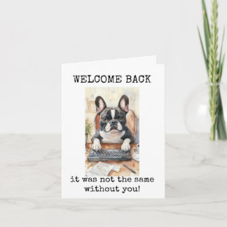 Carte De retour parmi nous, différent sans vous, mignon