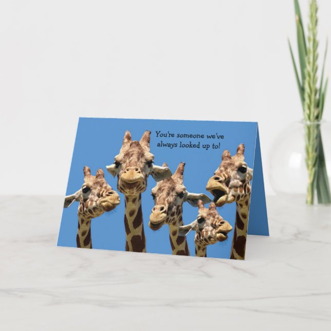 Carte de retrait de la Giraffe Funny et Sincere (Devant)