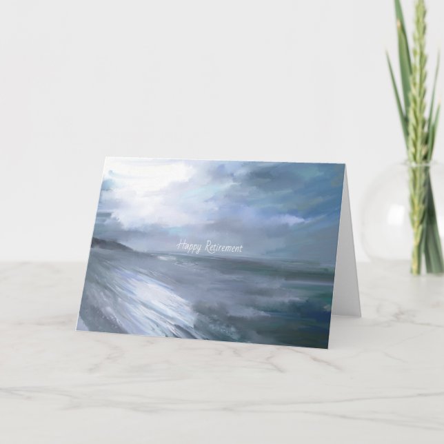 Carte de retraite à pied de plage (Devant)