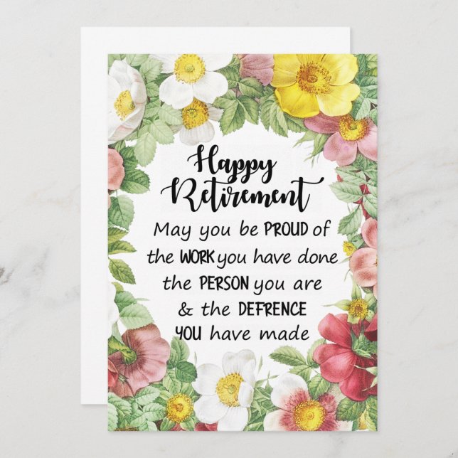 Carte de retraite, carte de travail de départ, car (Devant / Derrière)