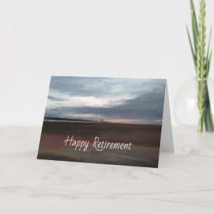 carte de retraite de jetée en bord de mer