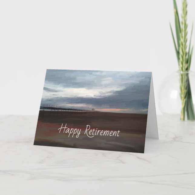 carte de retraite de jetée en bord de mer (Devant)