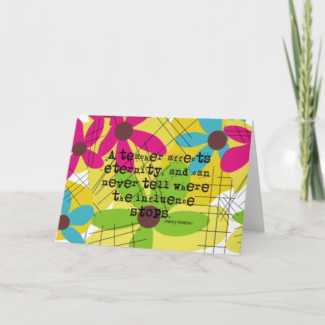 Carte de retraite de l'enseignant Citation Henry A (Devant)