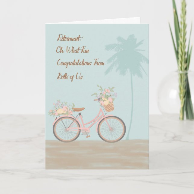 Carte de retraite de Nous deux avec Bycycle (Devant)