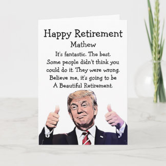 Carte de retraite drôle de Trump – Humour politiqu