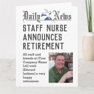 Carte de retraite du personnel infirmier pour pers