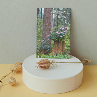 Carte de retraite florale aux rhododendrons de for