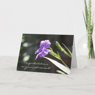 Carte de retraite florale, Purple Bloom dans Sunli
