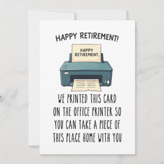 Carte de retraite imprimable, cadeau de retraite d