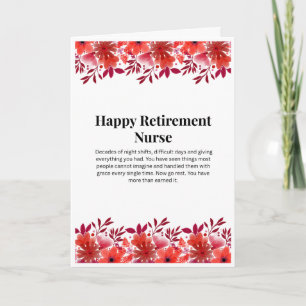 Carte de retraite joyeuse pour infirmière