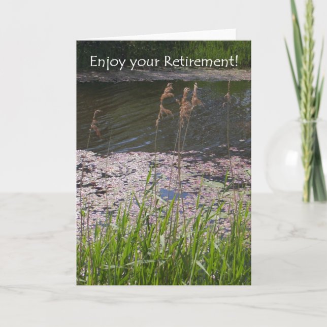 Carte de retraite nénuphar (Devant)