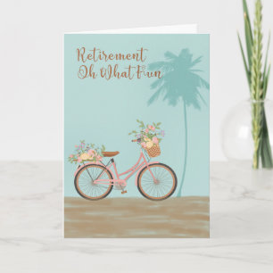 Carte de retraite "Oh What Fun" avec vélo