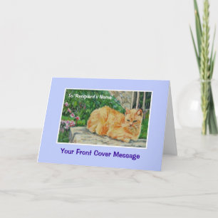 Carte de retraite personnalisable, Ginger Cat