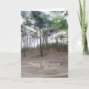 Carte de retraite Pine woods