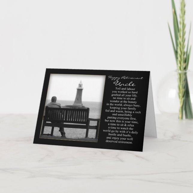 Carte de retraite pour oncle (Devant)