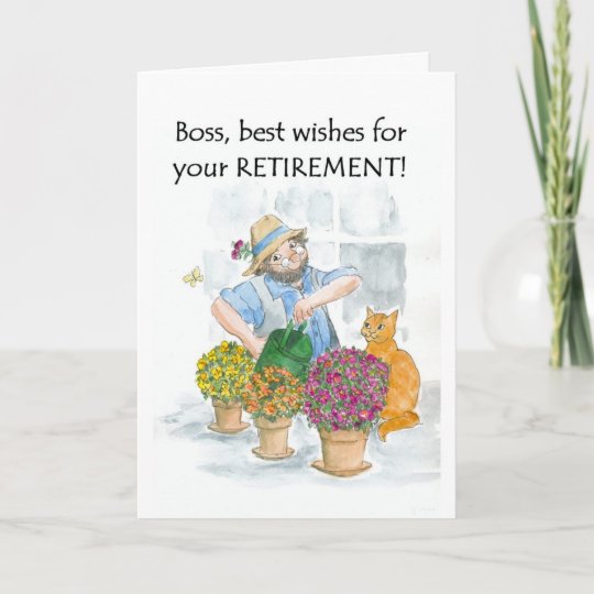 Carte De Retraite Pour Un Patron Jardinier Zazzle Fr