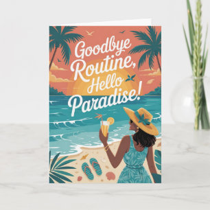 Carte de retraite tropicale joyeuse pour femme