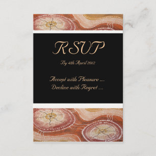 Carte de rêve autochtone de mariage RSVP Desert