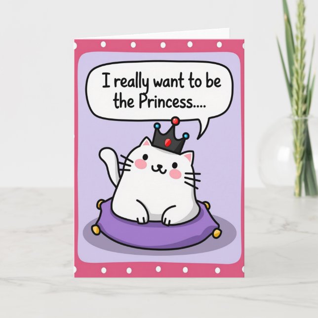 Carte de rêve Princesse à pois (Devant)