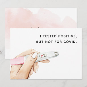 Carte de révélation de grossesse COVID pour l'aqua