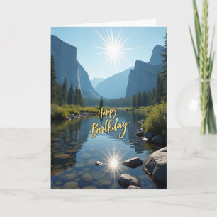 Carte de Roche de Rivière pour un Anniversaire Maj