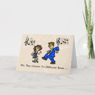Carte de romance pour couple dansant Groovin'