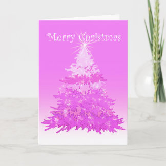 Carte de rose d'arbre de Joyeux Noël