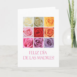 Carte de rose de la fête des mères espagnole
