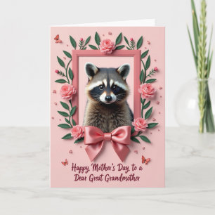 Carte de rose rose pour la plus douce des mamans