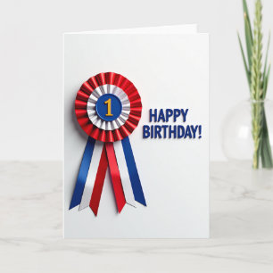 Carte de Rosette pour Premier Anniversaire