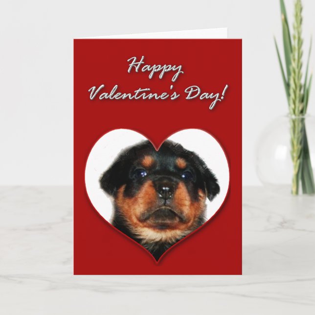 Carte de Rottweiler Valentines (Devant)