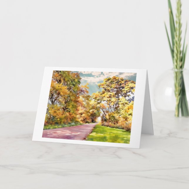 carte de route de campagne d'automne (Devant)