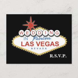 Carte de rsvp de mariage de Vegas