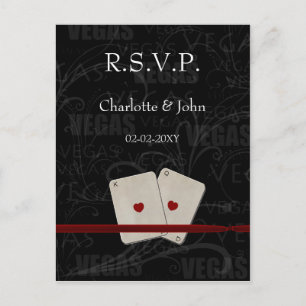 Carte de rsvp de mariage de Vegas
