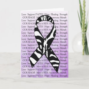 Carte de ruban d'encouragement d'amitié de soutien