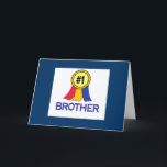 Carte de ruban pour frère d'anniversaire<br><div class="desc">Ruban de première place sur cette carte d'anniversaire chrétienne pour le frère #1 !</div>